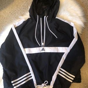 Adidas Cropped Half Zip Windbreaker